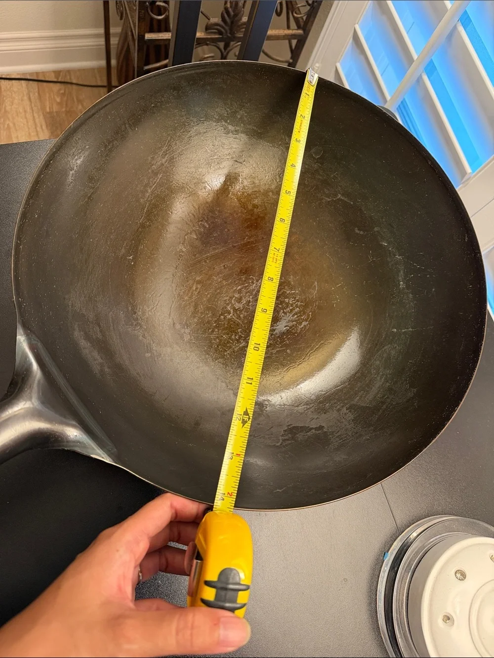 Black Carbon Steel Wok - Unbranded Professional Stir-Fry Pan